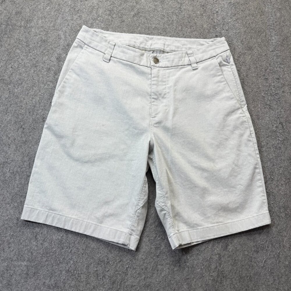 Lululemon Commission Shorts Men 30 Gray 9" Chino Oxford Cotton Blend Classic Fit